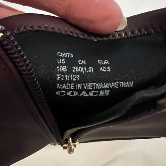 Coach Brown Ankle Boots size 10 - Picture 6 of 7